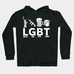 Donald Trump LGBT Parody T-Shirt: Liberty, Gun, Beer, and Trump Hoodie